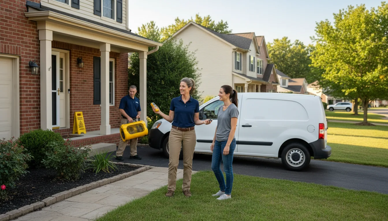 Residential water damage restoration in Woodstock, IL